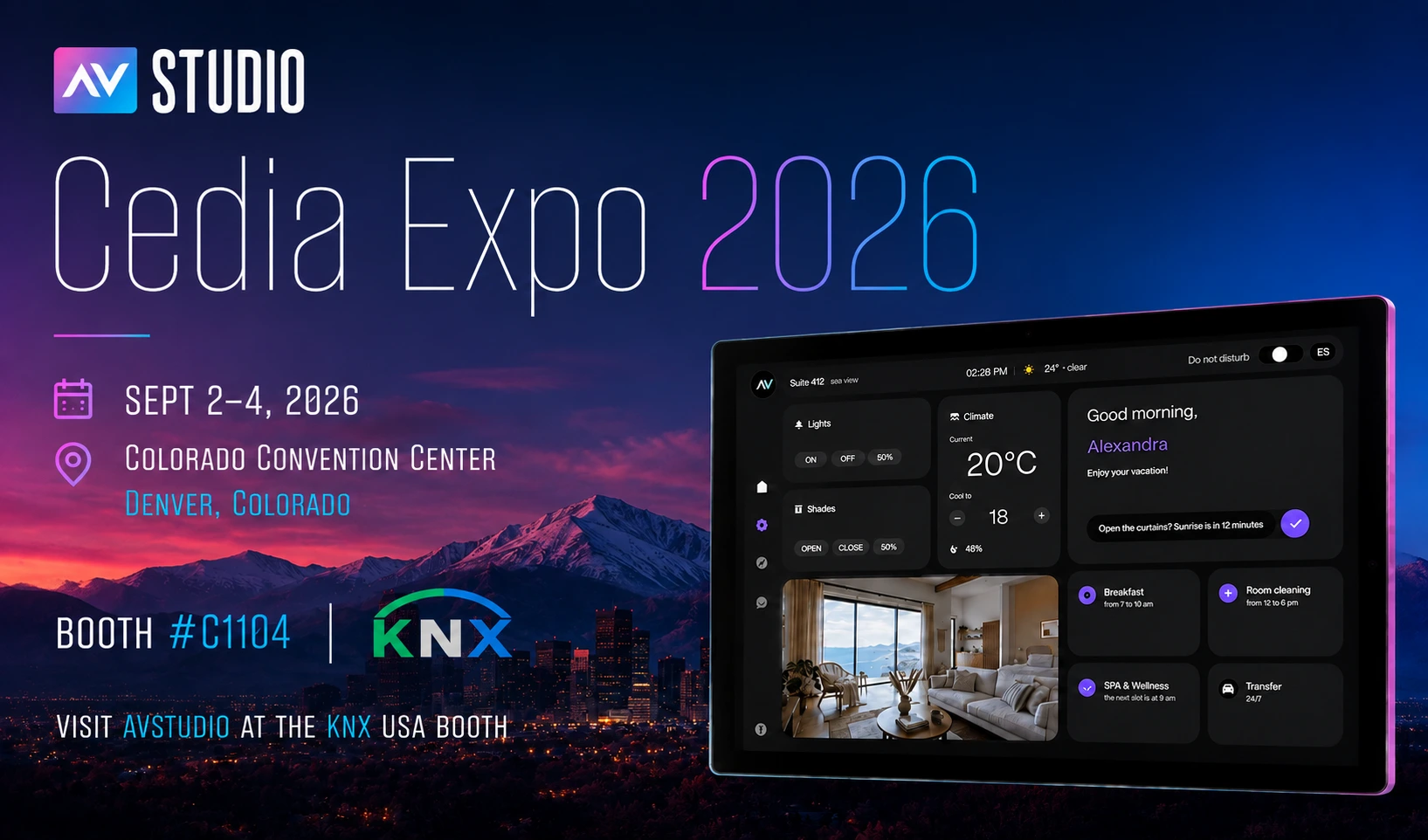 Meet AVstudio at CEDIA Expo 2026: AVS Touch Panels and AVstudio NG