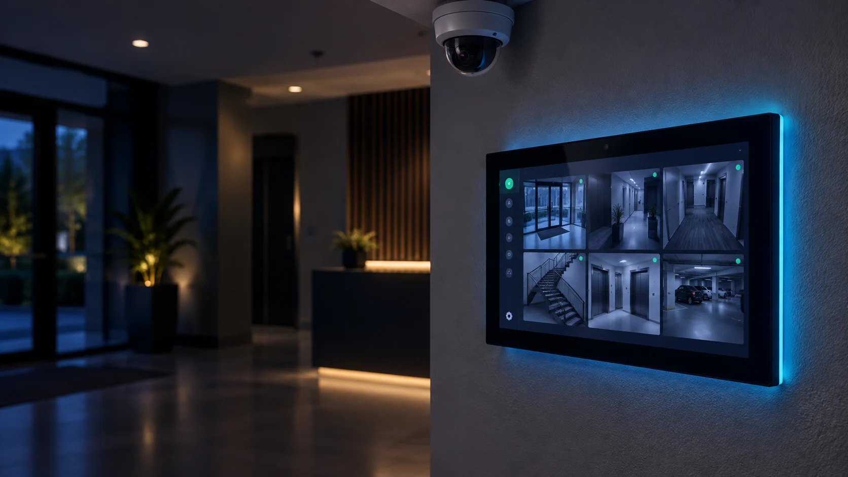 IP camera monitoring environment